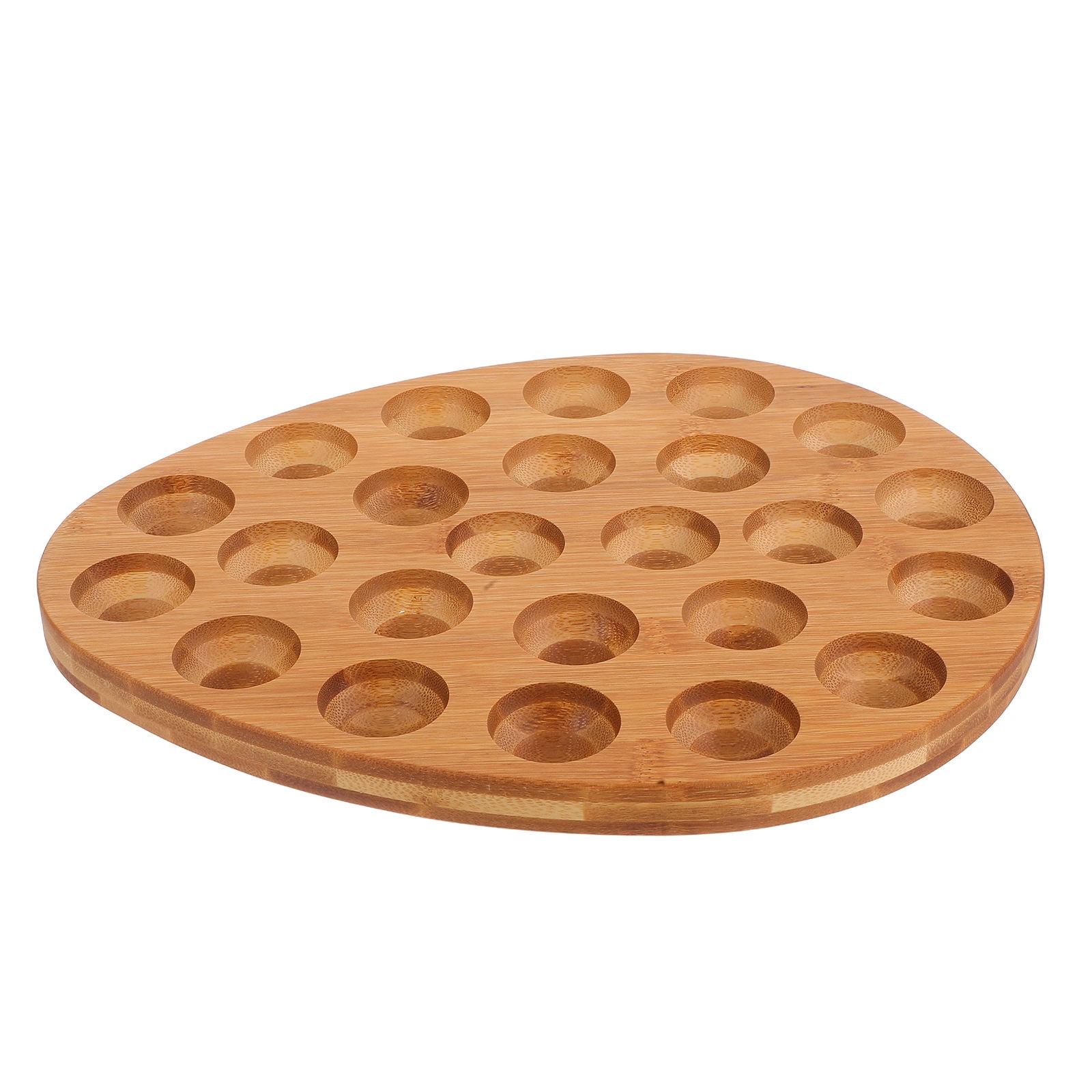 Hemoton Wooden Egg Holder 24 Holes Fresh Eggs Tray Eggs Storage Plate ...