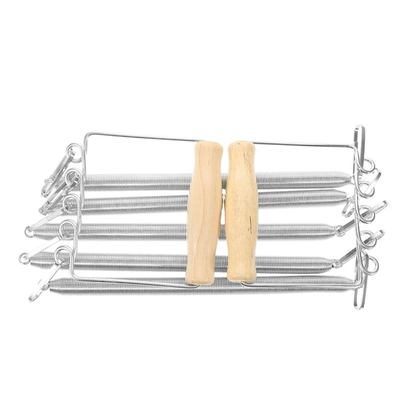 Hemoton Wooden Handle Chest Expander with Adjustable Springs Lightweight and Portable for Chest and Arm Muscle Training for All Ages