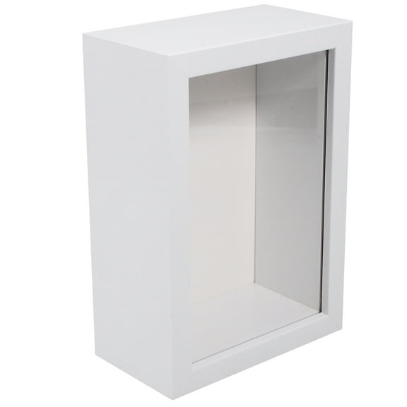 Hytrove Specimen Display Board Display Frame White Glass 1Pcs Office Decor