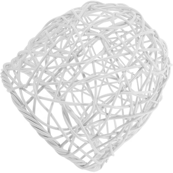 Hemoton Woven Rattan Lamp Shade Replacement E27 Rustic Light Rustic Farmhouse Light Fixture For Wall Sconces Ceiling Fan Floor Lamps Light Brown