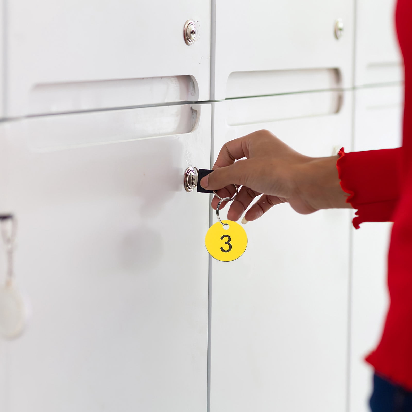 Pvc Number Plate Hemoton Yellow PVC Number Plates for Home Use with Hole for Keychains ...