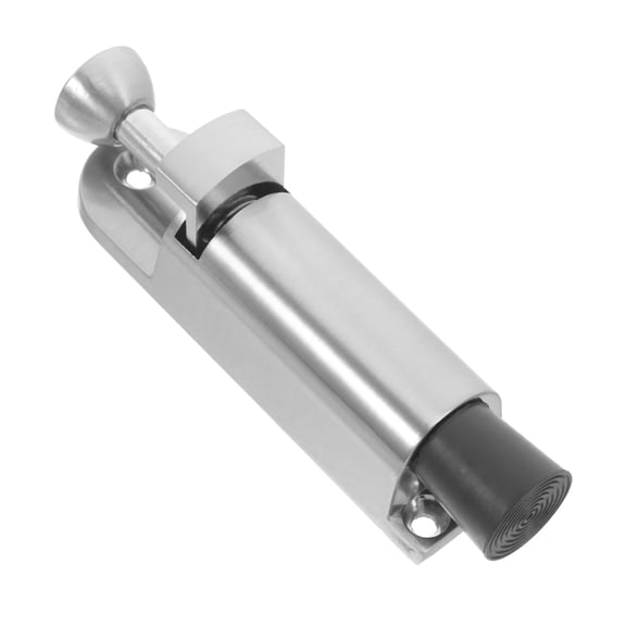 Hemoton Zinc Alloy Spring Latch Assembly For Double Doors Indoors Dootstop Attachment For Home Office Store Secure Windproof Door Stopper Latch For The Bottom