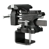 Hemousy 2-in-1 Forged Steel Bench Vise, 6 Inch Jaw Vise Clamp with 270° Swivel Base for Woodworking & Pipe Clamping
