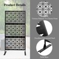 thumbnail image 1 of Hemousy 3Pcs 77.5"x36.4" Standalone Decorative Garden Privacy Screen Rust-Proof for Balcony Terrace, 1 of 9