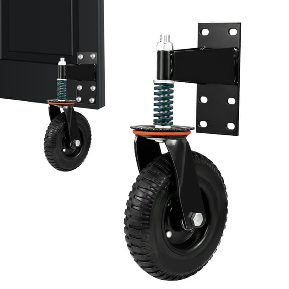 Hemousy 600lbs Load Capacity Gate Caster Wheel, 8" Spring Loaded Casters, 360° Rotation for Uneven Surfaces