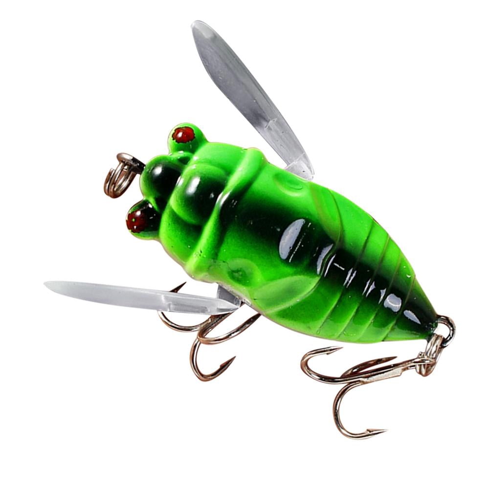 Cicada Top Water Fishing Lure - Realistic 6cm Bait With Sound Beads & Movable Wings For Bass, Perch (Freshwater/Saltwater)