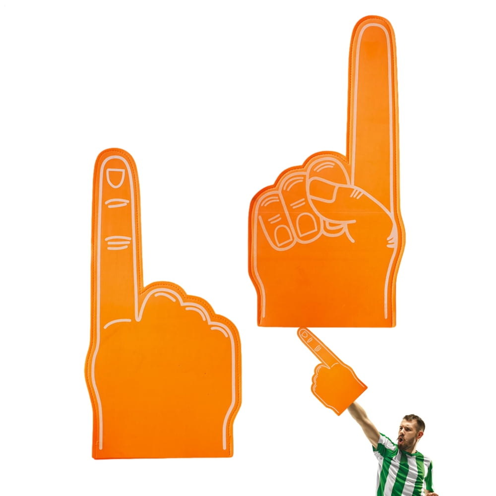 2 Doigts Géants En Mousse 45 Cm - Blanks Pour Supporters Sportifs - DIY Personnalisable