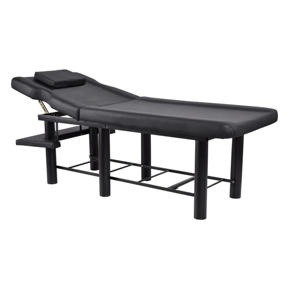 Hemousy Commercial Massage Table, 5-Position Backrest Foldable Alloy Frame Massage Bed for Home Spa