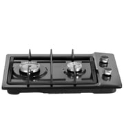 Hemousy Indoor Propane Stove 3.3kW Burner, Stainless Steel Surfaces & Thermocouple Protection Propane Cooktop for Safe Kitchen Cooking 2-Burner