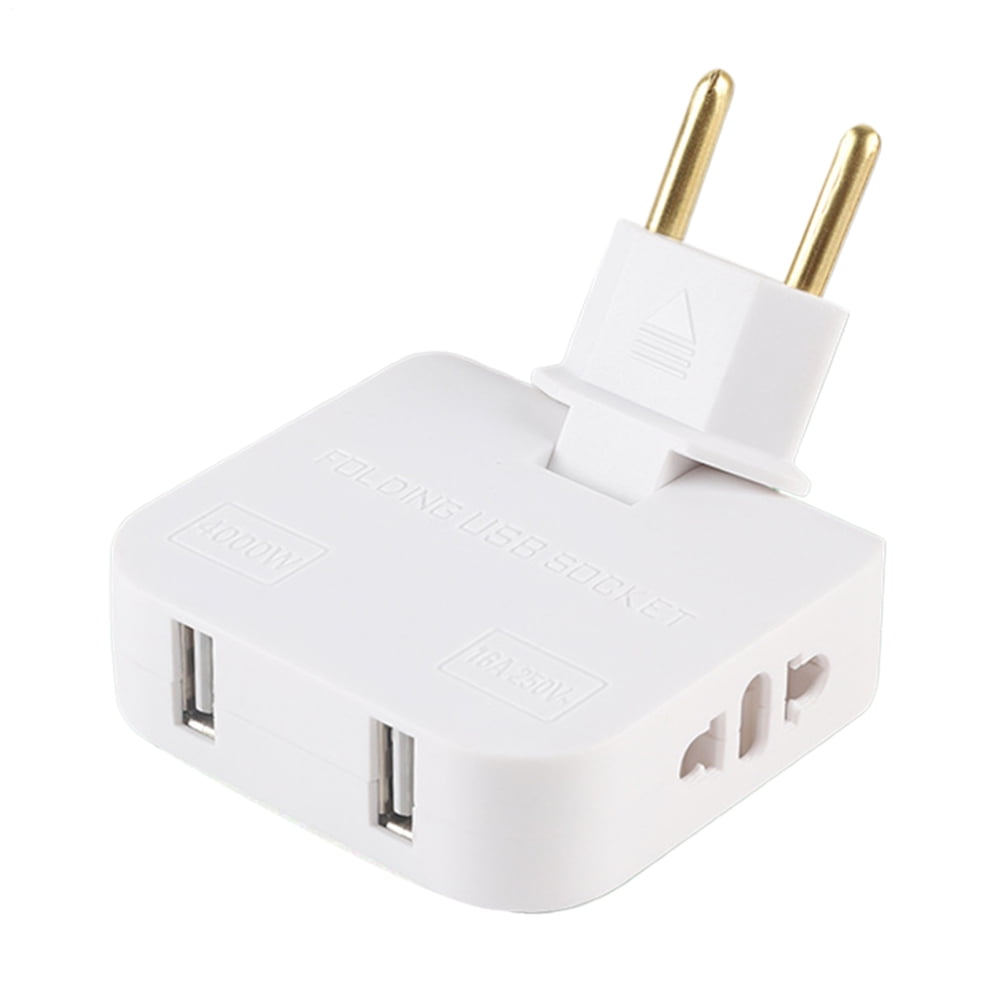 Hemousy Plug Converter European Plug Adapter Rotatable Portable ...