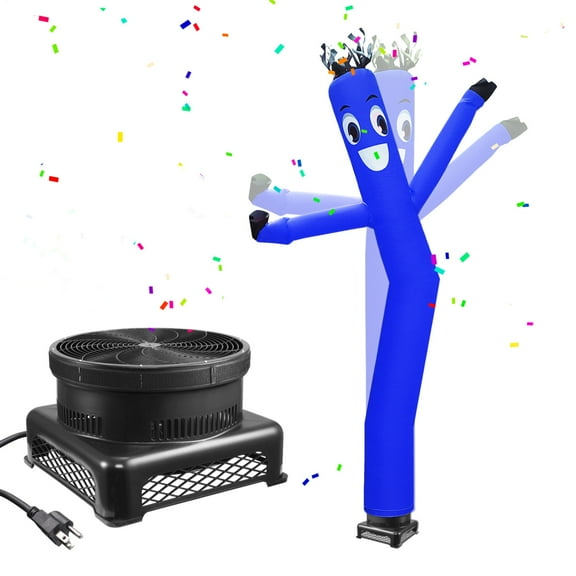 Hemousy Polyester 20ft Inflatable Tube Man with 110V 750W Blower for Storefront Advertising Blue