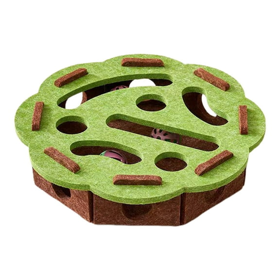 Hemousy Puzzles for Cats Indoor Cat Toys Puzzle Box Felt Pet Supplies with Bell Kitten Accessories Maze Game for Enrichment Mental Stimulation Scratching Exercise Hunting robust