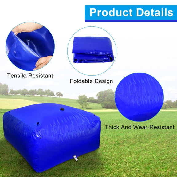 Hemousy Water Bladder 4000L Volume Water Tank Storage Container Foldable Portable Large Capacity Soft Bag for Outdoor Camping