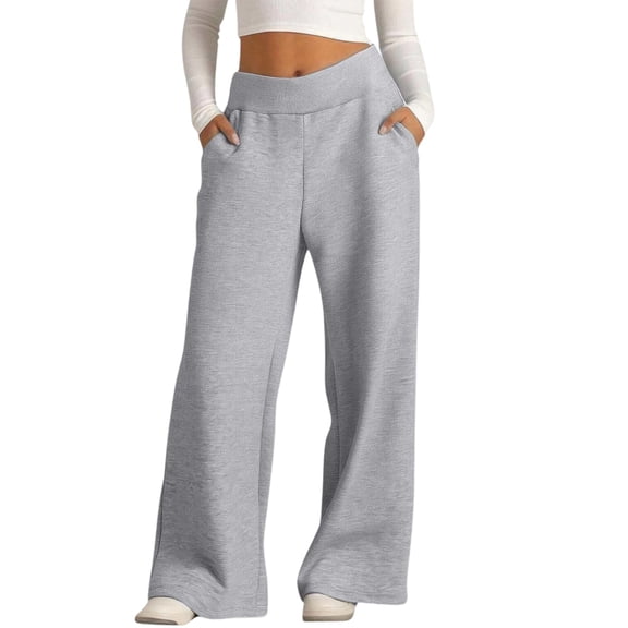 Hemousy Wide Leg Sweatpants Women Straight Leg Baggy Oversized Slacks with Pockets Casual Track Pants for Hiking