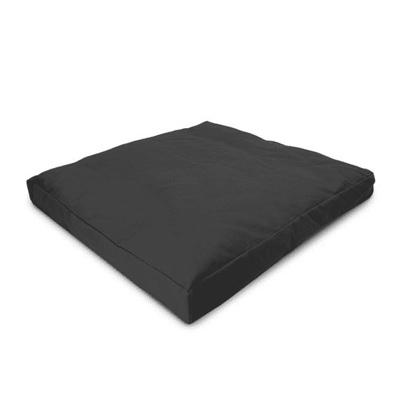 Hemp 24x24" Zabuton Meditation Cushion with Natural Recycled Cotton Fill – Zen Kneeling Pad Base for Zafu Pillow – Made in USA, Black