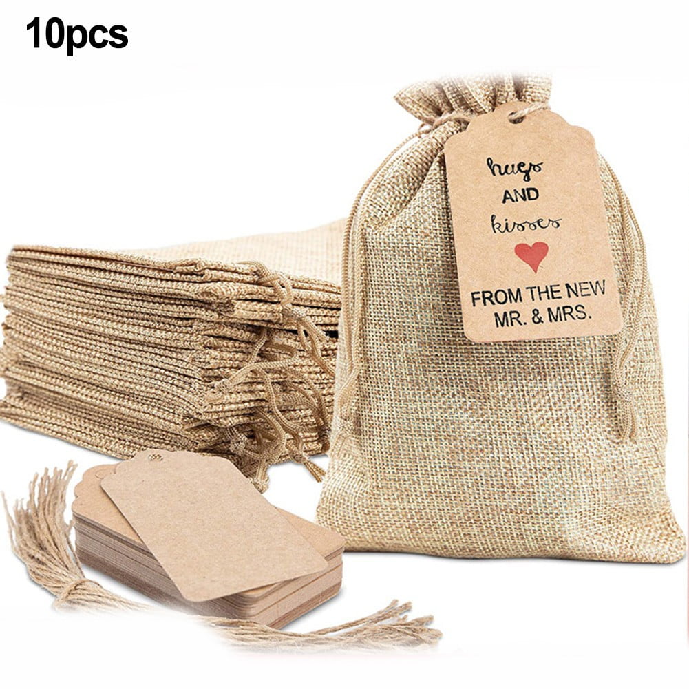 Burlap favor deals bags walmart