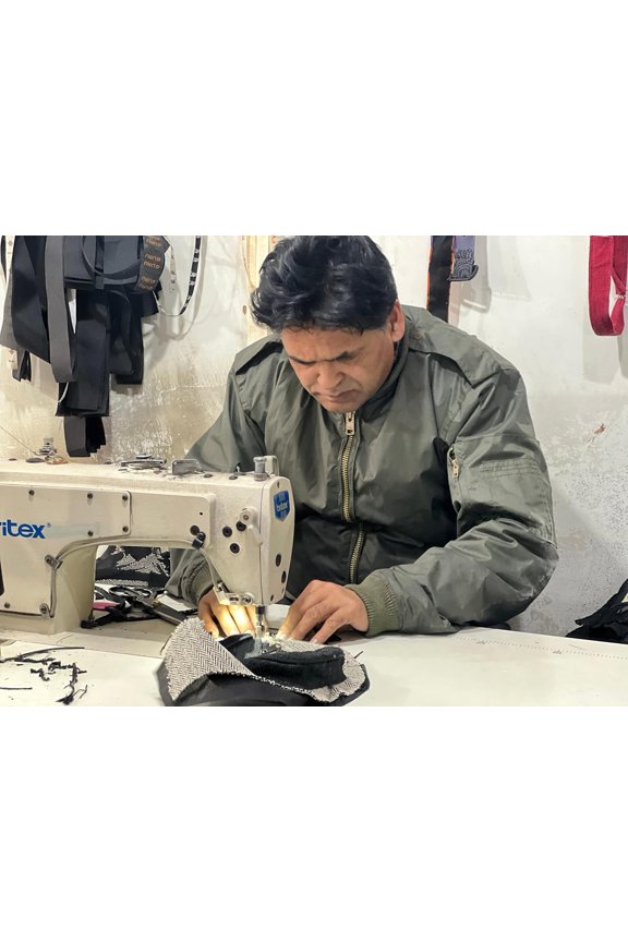 Hemp Canvas Messenger Bag, Mushroom Print, Mini Crossbody Bag for Women and Men