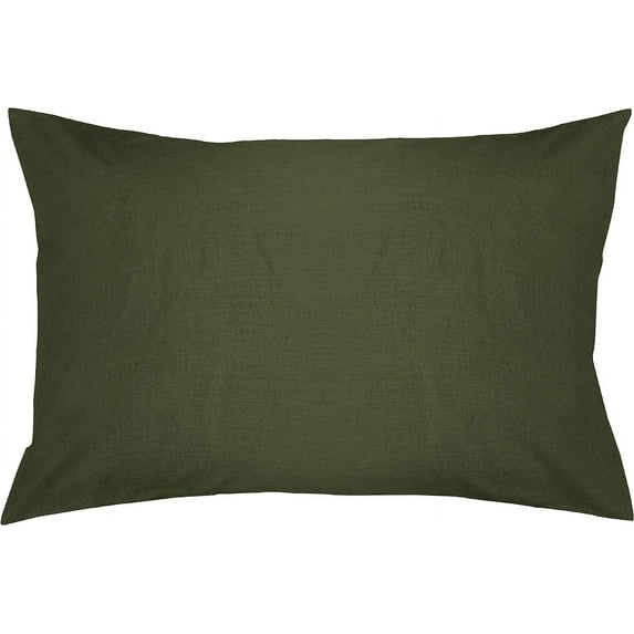 Hemp Fabric 20x36" Queen Pillowcase - Soft Washable Hypoallergenic Pillow Cover, Forest Green