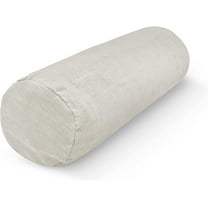 Hemp Fabric 4x12" Neck Roll Pillowcase - Soft Washable Neck Pillow Cover - Made in USA, White