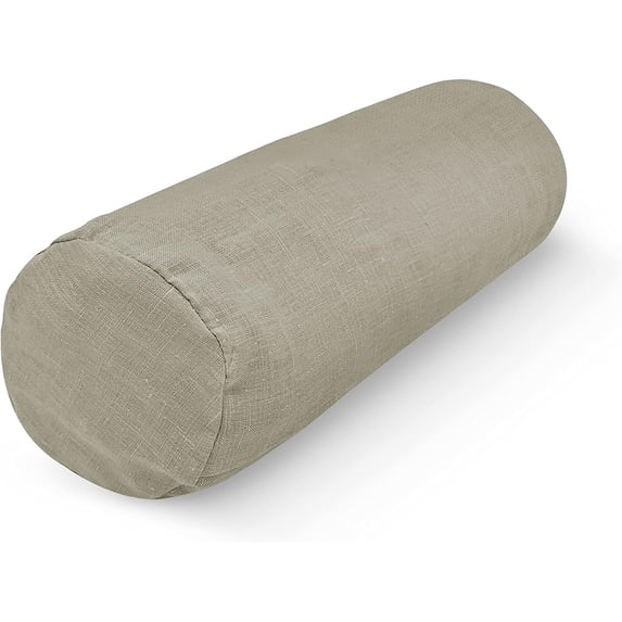 Hemp Fabric 5x14" Neck Roll Pillowcase - Soft Washable Pillow Cover - Made in USA, Natural