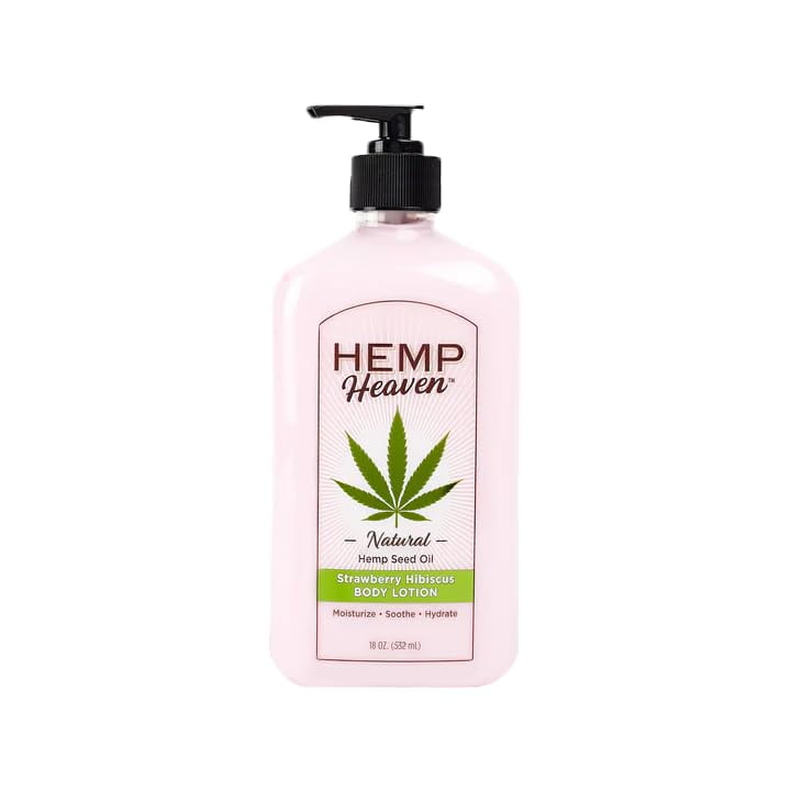 Hemp Heaven Natural Hemp Seed Oil Body Lotion Strawberry Hibiscus
