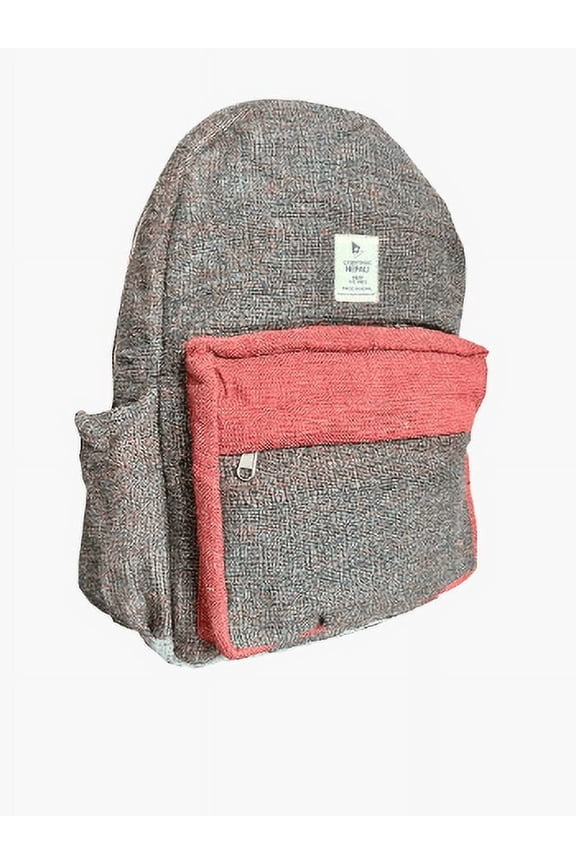 Hemp Laptop Backpack Eco friendly Unisex Organic Hemp Bag handcrafted by the best artisans in Nepal- Tulip