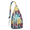 thumbnail image 1 of Hemp Leaf Pattern Crossbody Bag - Lightweight Tactical Chest Pack with Adjustable Strap, 1 of 4