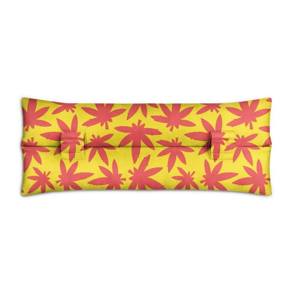 Hemp Leaf Seat Belt Cushion for Recovery Natural Boho Weed Aesthetic, Comfortable Chemo Port & Hysterectomy Pillow