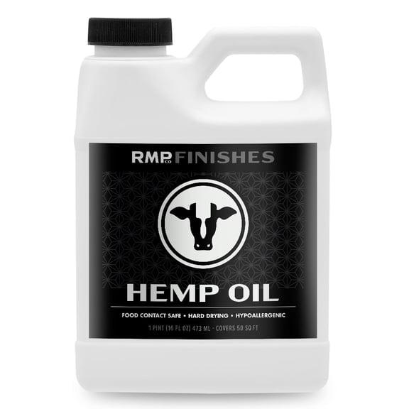 RMP Finishes Hemp Oil for Wood Finishing, Cutting Boards, Butcher Blocks, Countertops, Wooden Utensils, Food Grade, 16 oz.