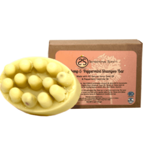 Skinsational Scents Hemp and Peppermint Shampoo Bar, Peppermint Scented, 3.5 oz