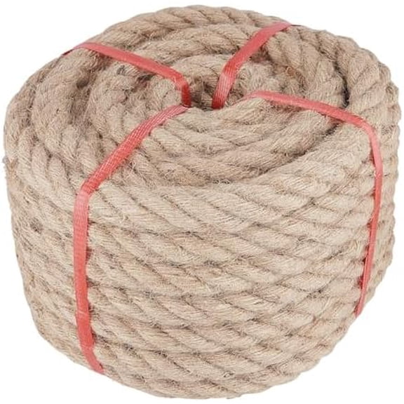 Hemp Rope, 1 Inch x 65 Feet, Thick Twisted Jute Rope for Tug of War, Craft$$Tools & Hardware Other