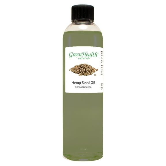 Hemp Seed Carrier Oil - 8 fl oz - Clear Plastic Bottle w/ Cap