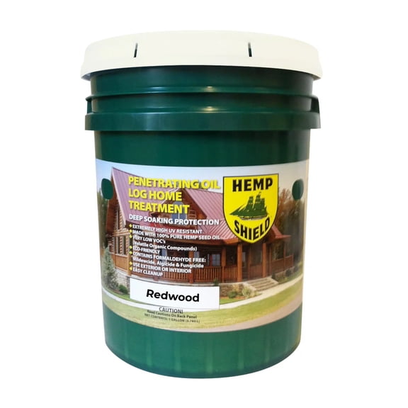 Hemp Shield Log Home Treatment Redwood (5 Gallon)