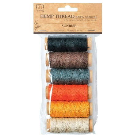 Hemptique 2-Ply Hemp Thread Mini Spools, 6-Pack