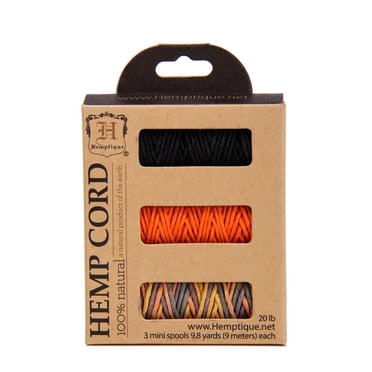 Quik Wikk Mini Hemp Wick Spool – 3 Pack Natural Beeswax-Coated Hemp Wick, Butane-Free Lighting