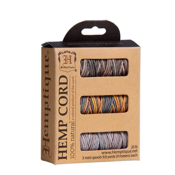 Hemptique #20 Hemp Cord 3-Pack Mini Spools