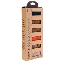 Hemptique #20 Mini Hemp Twine Spools Pack for Arts & Crafts