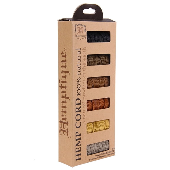 Hemptique #20 Mini Hemp Twine Spools Pack for Arts & Crafts