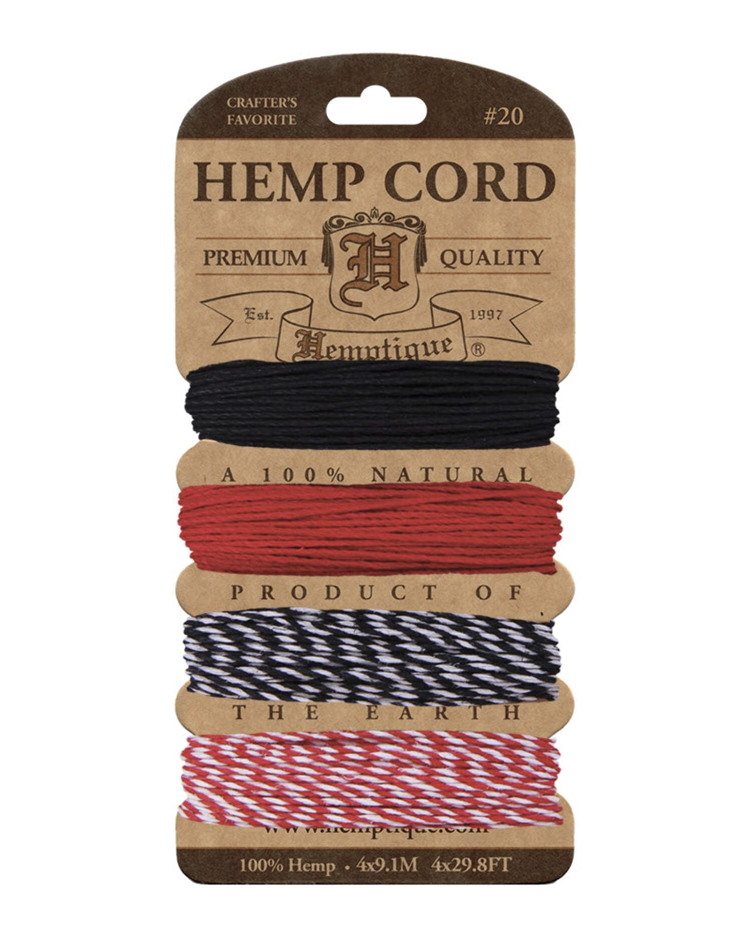 Bobina Di Corda In Canapa Hemptique – Colore Mimetica, 9,1 Kg X 20 Piedi Per Creazioni Fai-Da-Te