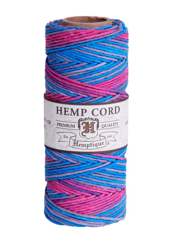 Hemptique #20 Variegated Hemp Twine Spools for Arts & Crafts