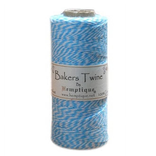 Wraps Aqua Blue and White Baker's Twine, 240 yds