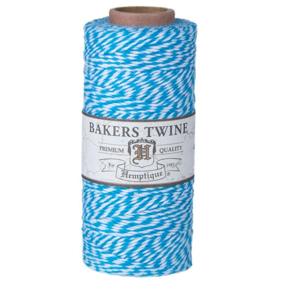 Hemptique Bakers Twine - Blue and White, Single Spool