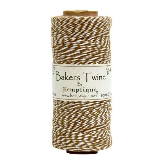Hemptique Bakers Twine Spool, Light Brown/White