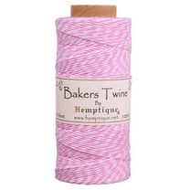 Hemptique Bakers Twine - Light Pink and White, Single Spool