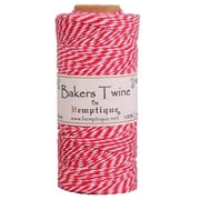 Hemptique Bakers Twine - Red and White, Single Spool