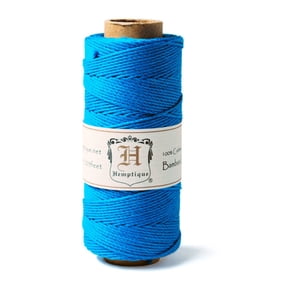 Hemptique Bamboo Cord Spools for Crafts (Turquoise)