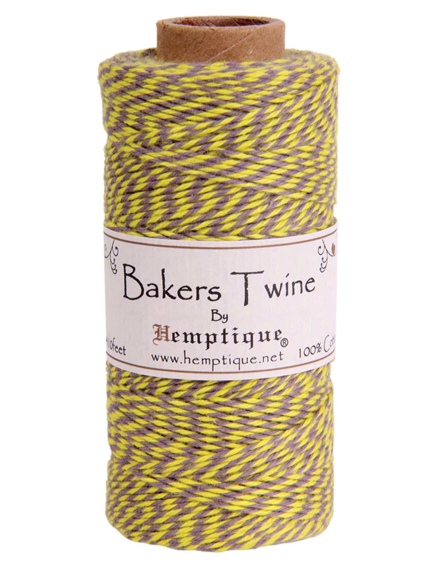 Hemptique Bakers Twine Spool, Yellow/White 