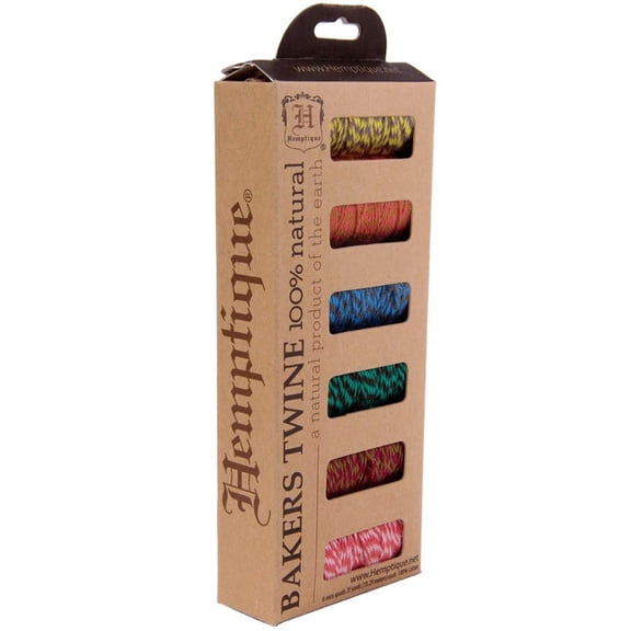 Hemptique Cotton Bakers Twine 6 Mini-Spools Box Set