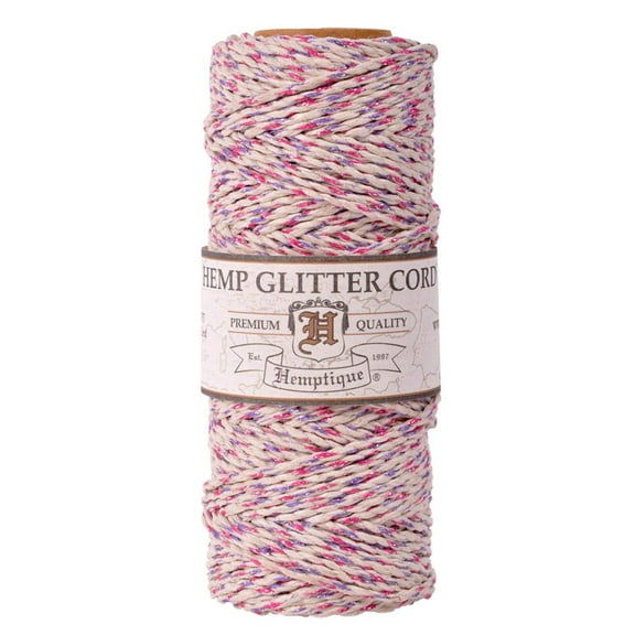 Hemptique Glitter Hemp Twine Spools for Arts & Crafts