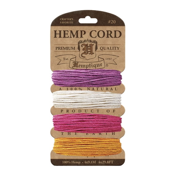 Hemptique Hemp Cord 20lb 120'-Spring Bloom 2
